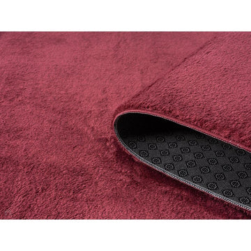 Washable Comfy Plain CMF00 Red Round Rug-Desire Rugs-Rug Love - The Most Loved Rug Store